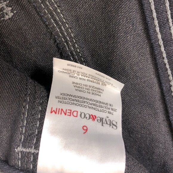 Style & Co. Denim Jean pencil Skirt, school or work all time classic style retro - Picture 8 of 8